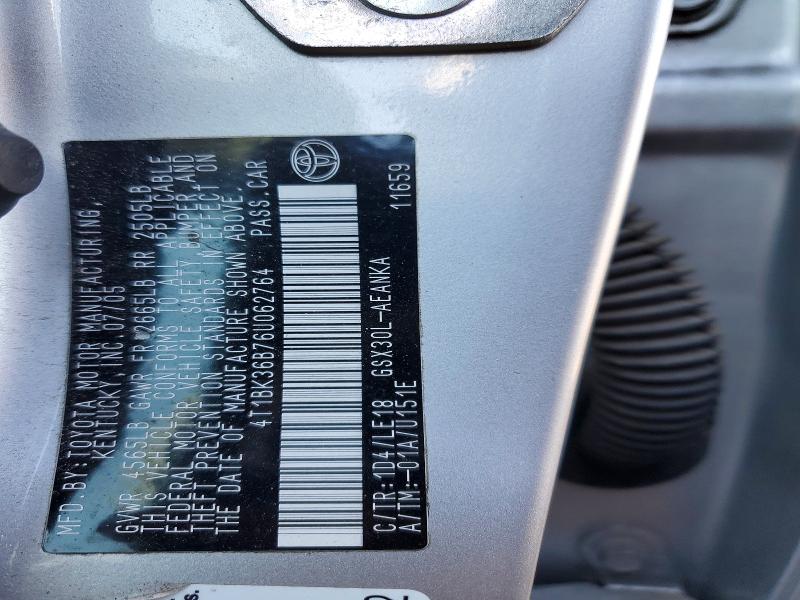 2006 Toyota Avalon მანქანა იყიდება აუქციონზე, vin: 4T1BK36B76U062764, აუქციონის ნომერი: 52704806