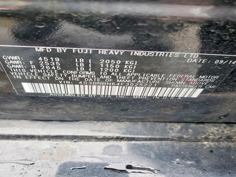 52752836 :رقم المزاد ، 4S3BNBN64F3025221 vin ، 2015 Subaru Legacy مزاد بيع
