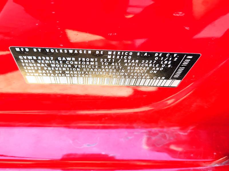 2012 Volkswagen Jetta მანქანა იყიდება აუქციონზე, vin: 3VW4A7AJ3CM102499, აუქციონის ნომერი: 52948076