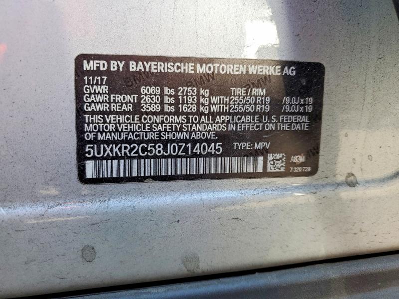 Aukcja sprzedaży 2018 Bmw X5, vin: 5UXKR2C58J0Z14045, numer aukcji: 53460526