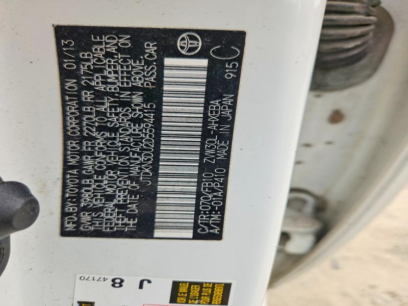 2013 Toyota Prius მანქანა იყიდება აუქციონზე, vin: JTDKN3DU2D5594415, აუქციონის ნომერი: 54375406