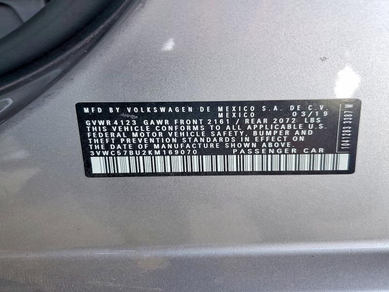 Aukcja sprzedaży 2019 Volkswagen Jetta, vin: 3VWC57BU2KM169070, numer aukcji: 52687236