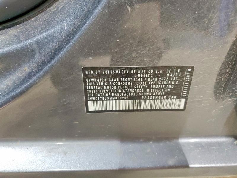 53249936 :رقم المزاد ، 3VWC57BU9MM060205 vin ، 2021 Volkswagen Jetta مزاد بيع