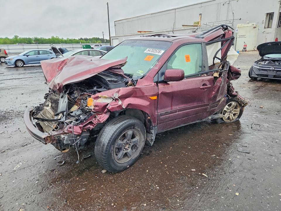 2007 Honda Pilot მანქანა იყიდება აუქციონზე, vin: 5FNYF186X7B012412, აუქციონის ნომერი: 54702576
