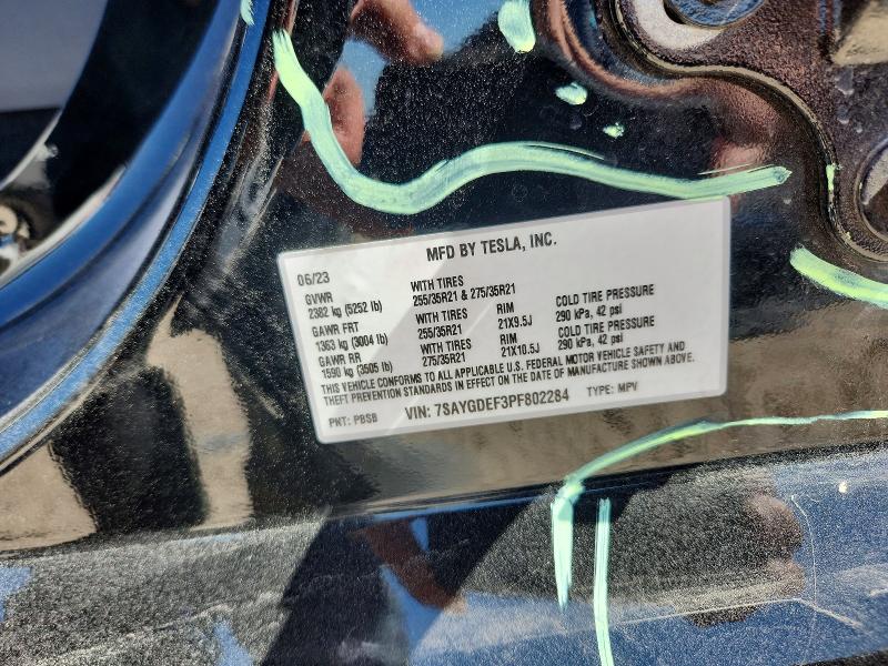 Продаж на аукціоні авто 2023 Tesla Model Y, vin: 7SAYGDEF3PF802284, номер лоту: 52867796