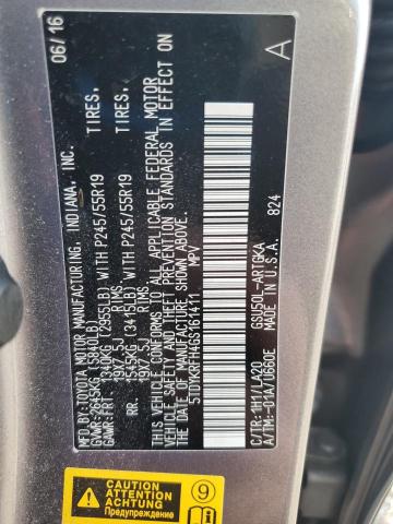 Продаж на аукціоні авто 2016 Toyota Highlander, vin: 5TDYKRFH4GS161411, номер лоту: 54769456
