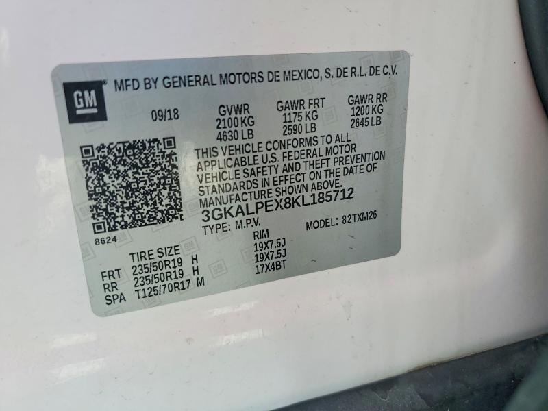 Продажа на аукционе авто 2019 Gmc Terrain, vin: 3GKALPEX8KL185712, номер лота: 51854576
