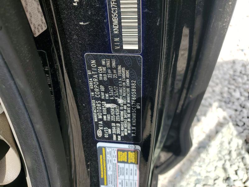 Aukcja sprzedaży 2015 Kia Sedona, vin: KNDMB5C17F6058982, numer aukcji: 53446816