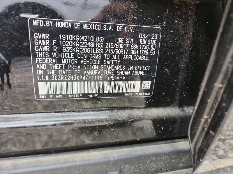 Aukcja sprzedaży 2023 Honda Hr-v, vin: 3CZRZ2H3XPM741149, numer aukcji: 53953666