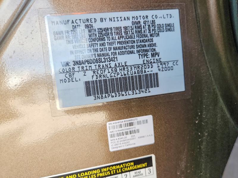Продажа на аукционе авто 2025 Nissan Kicks, vin: 3N8AP6DD6SL313421, номер лота: 54323516