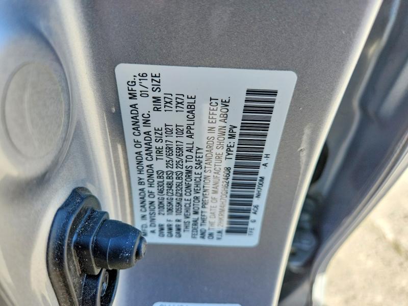 55006776 :رقم المزاد ، 2HKRM4H70GH624608 vin ، 2016 Honda Cr-v مزاد بيع