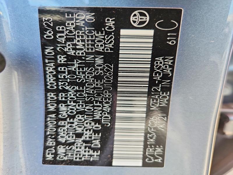 Aukcja sprzedaży 2023 Toyota Corolla, vin: JTDP4MCE8PJ102622, numer aukcji: 54913286