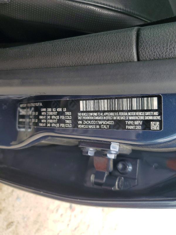 Продаж на аукціоні авто 2021 Jeep Renegade, vin: ZACNJDD17MPM34023, номер лоту: 55099206