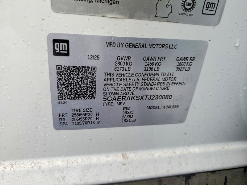 Aukcja sprzedaży 2026 Buick Enclave, vin: 5GAERAKSXTJ230080, numer aukcji: 55419566