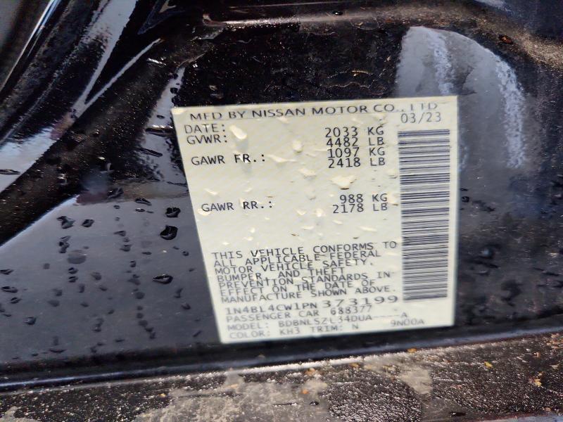 2023 Nissan Altima მანქანა იყიდება აუქციონზე, vin: 1N4BL4CW1PN373199, აუქციონის ნომერი: 53534846
