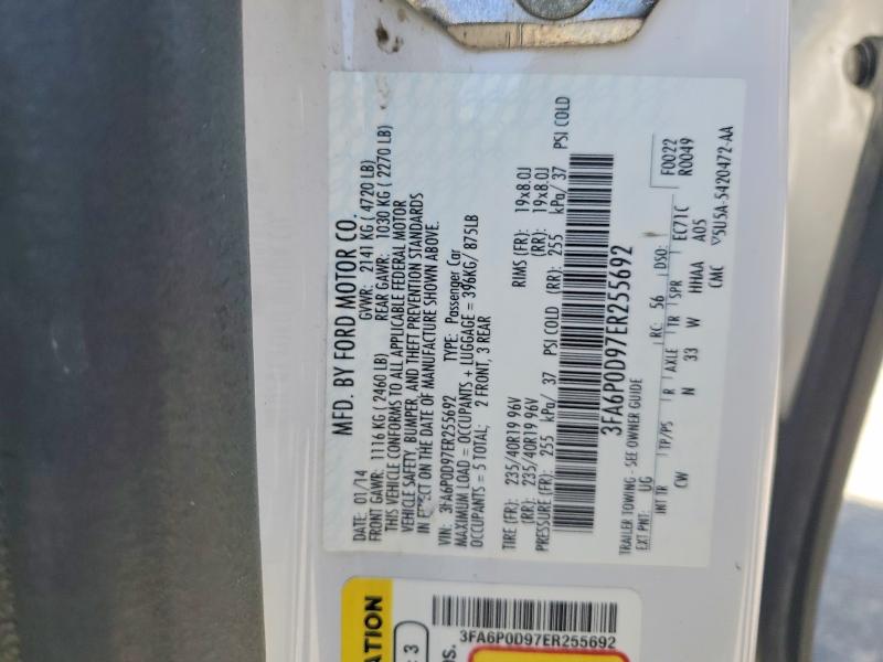 54082406 :رقم المزاد ، 3FA6P0D97ER255692 vin ، 2014 Ford Fusion مزاد بيع