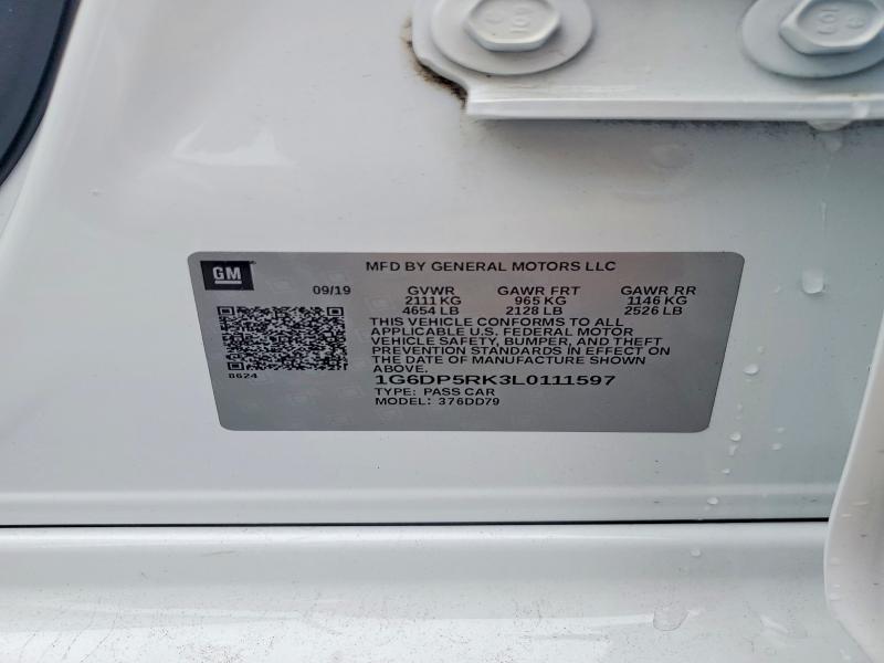 Aukcja sprzedaży 2020 Cadillac Ct5, vin: 1G6DP5RK3L0111597, numer aukcji: 54980736