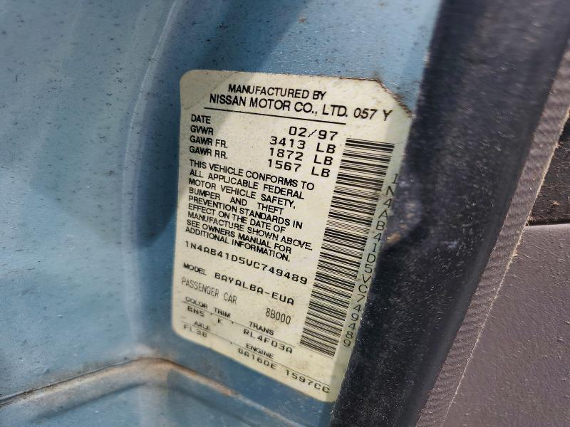 Продаж на аукціоні авто 1997 Nissan Sentra, vin: 1N4AB41D5VC749489, номер лоту: 54315356