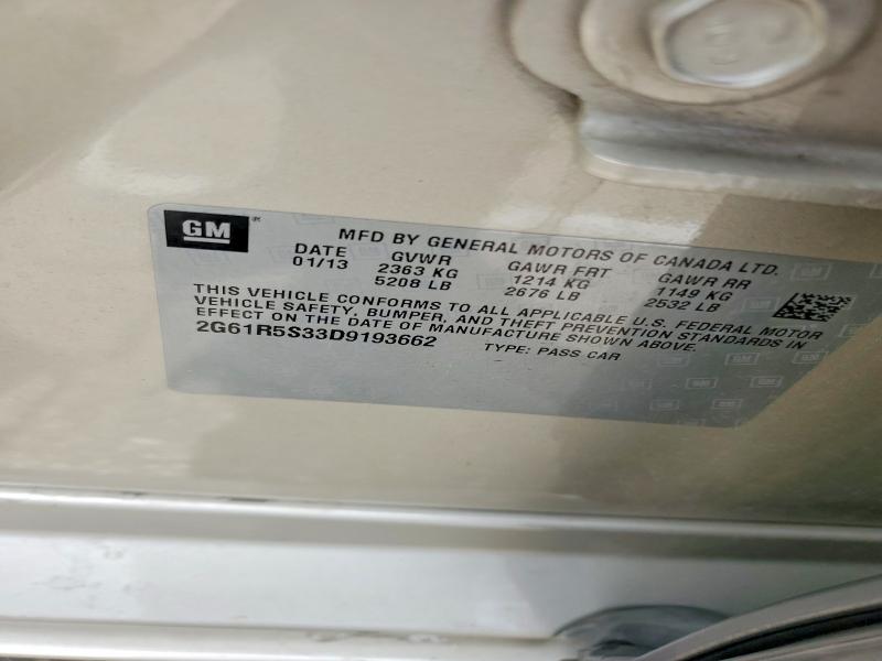 Продаж на аукціоні авто 2013 Cadillac Xts, vin: 2G61R5S33D9193662, номер лоту: 51751696