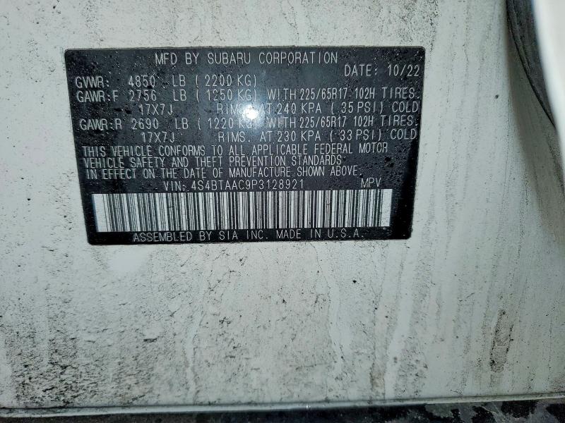 Aukcja sprzedaży 2023 Subaru Outback, vin: 4S4BTAAC9P3128921, numer aukcji: 53580486