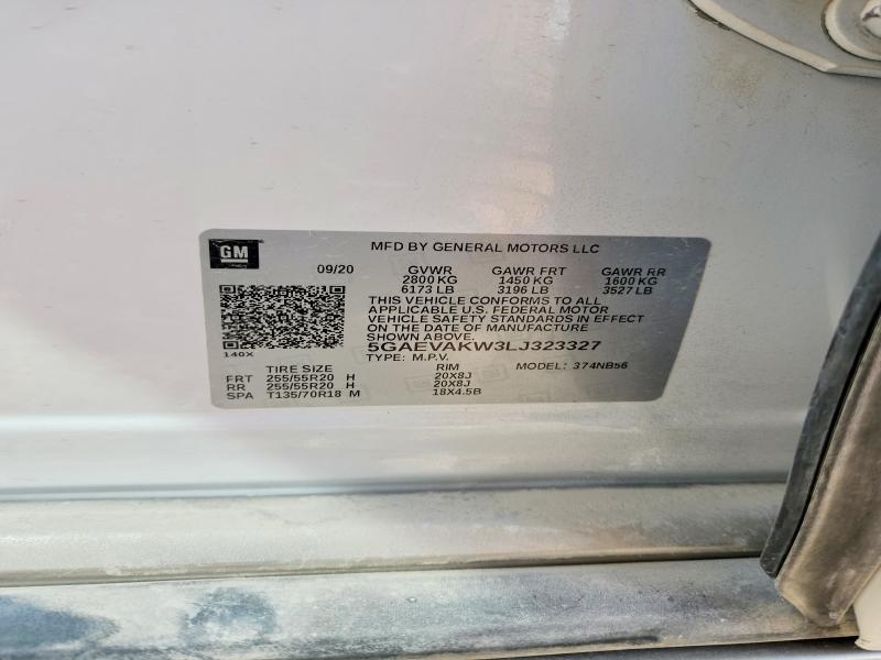 Продаж на аукціоні авто 2020 Buick Enclave, vin: 5GAEVAKW3LJ323327, номер лоту: 52321866