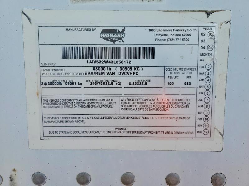 Продаж на аукціоні авто 2003 Waba 53'trailer, vin: 1JJV532W43L858172, номер лоту: 52233646