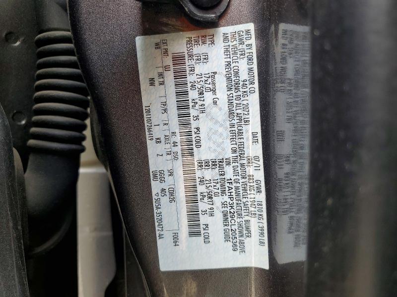 Aukcja sprzedaży 2012 Ford Focus, vin: 1FAHP3K29CL205369, numer aukcji: 54808636