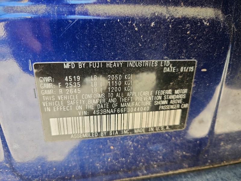 Продажа на аукционе авто 2015 Subaru Legacy, vin: 4S3BNAF66F3044040, номер лота: 53219726