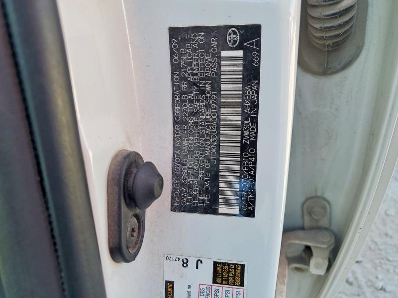 53604496 :رقم المزاد ، JTDKN3DU4A0019791 vin ، 2010 Toyota Prius مزاد بيع
