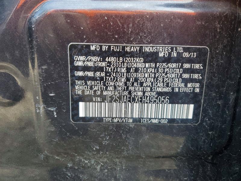 52944986 :رقم المزاد ، JF2SJAECXEH495056 vin ، 2014 Subaru Forester مزاد بيع