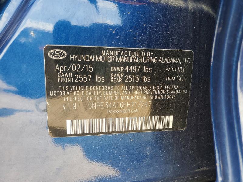 Aukcja sprzedaży 2015 Hyundai Sonata, vin: 5NPE34AF6FH217247, numer aukcji: 53512256