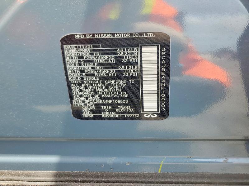 Продажа на аукционе авто 2022 Infiniti Qx50, vin: 3PCAJ5EA4NF108503, номер лота: 52144396
