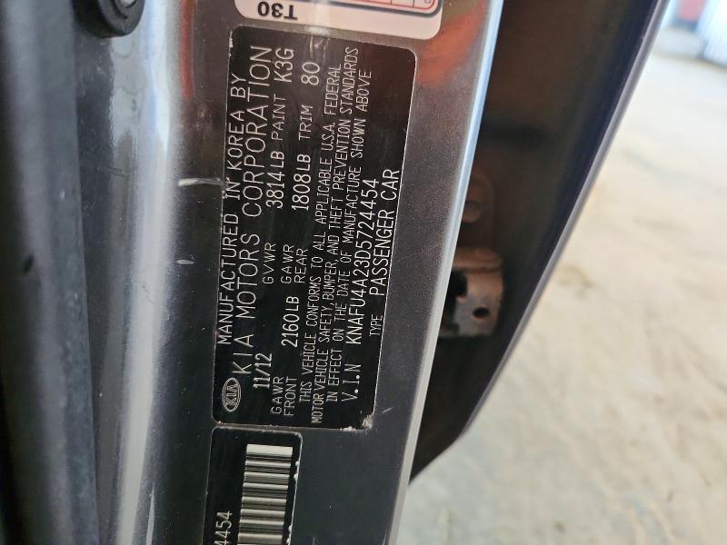 54299566 :رقم المزاد ، KNAFU4A23D5724454 vin ، 2013 Kia Forte مزاد بيع
