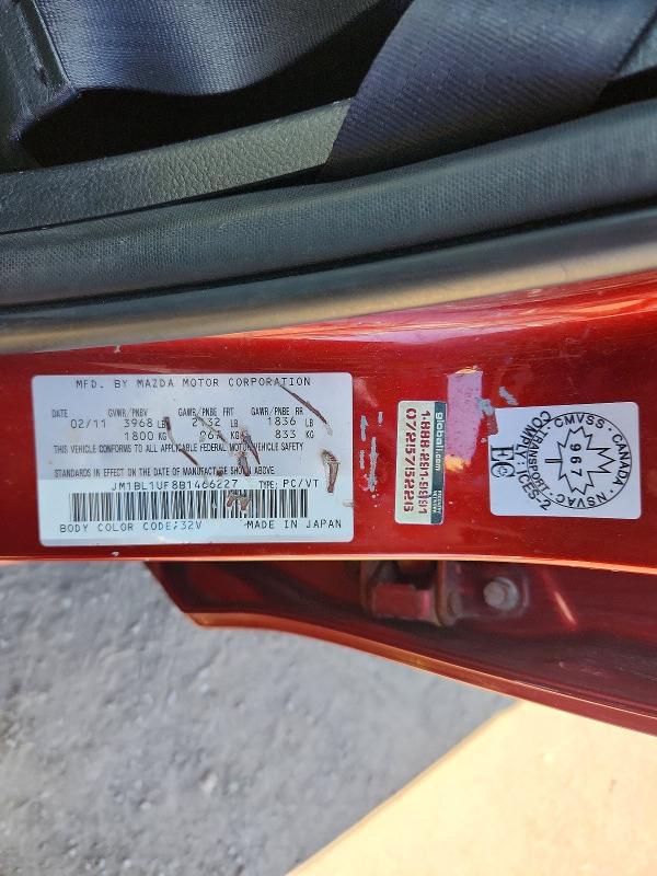 Продажа на аукционе авто 2011 Mazda 3, vin: JM1BL1UF8B1466227, номер лота: 46096916