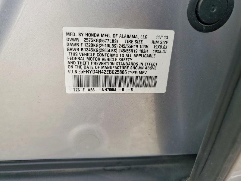 Aukcja sprzedaży 2014 Acura Mdx, vin: 5FRYD4H42EB025866, numer aukcji: 52083016