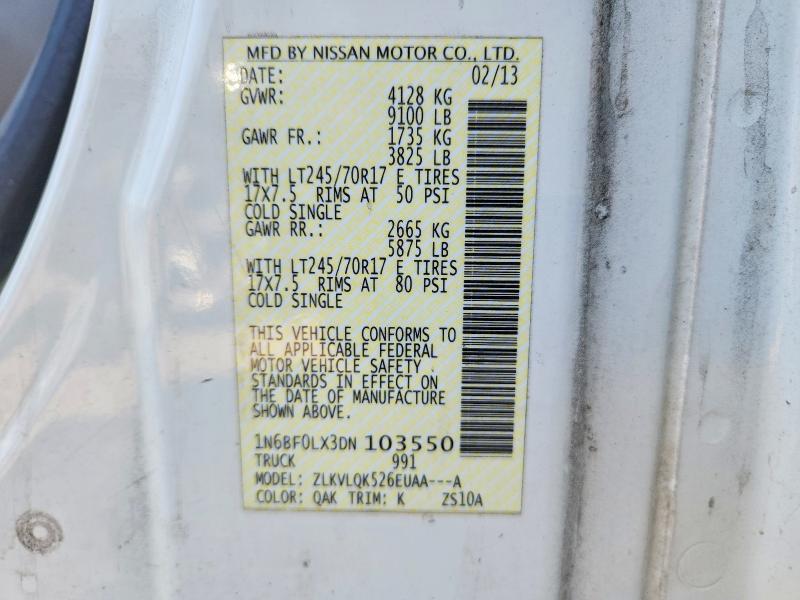 Aukcja sprzedaży 2013 Nissan Nv, vin: 1N6BF0LX3DN103550, numer aukcji: 53111296