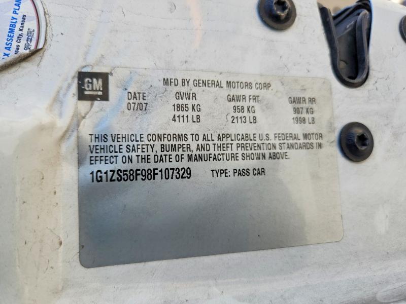 Aukcja sprzedaży 2008 Chevrolet Malibu, vin: 1G1ZS58F98F107329, numer aukcji: 55171636