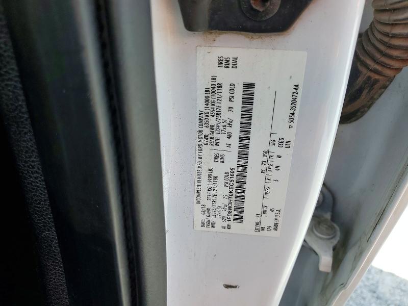 52548186 :رقم المزاد ، 1FD8W3HT0KEC51605 vin ، 2019 Ford F350 مزاد بيع