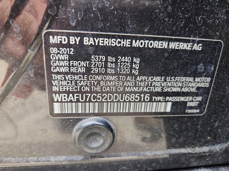 Aukcja sprzedaży 2013 Bmw 535, vin: WBAFU7C52DDU68516, numer aukcji: 54596146