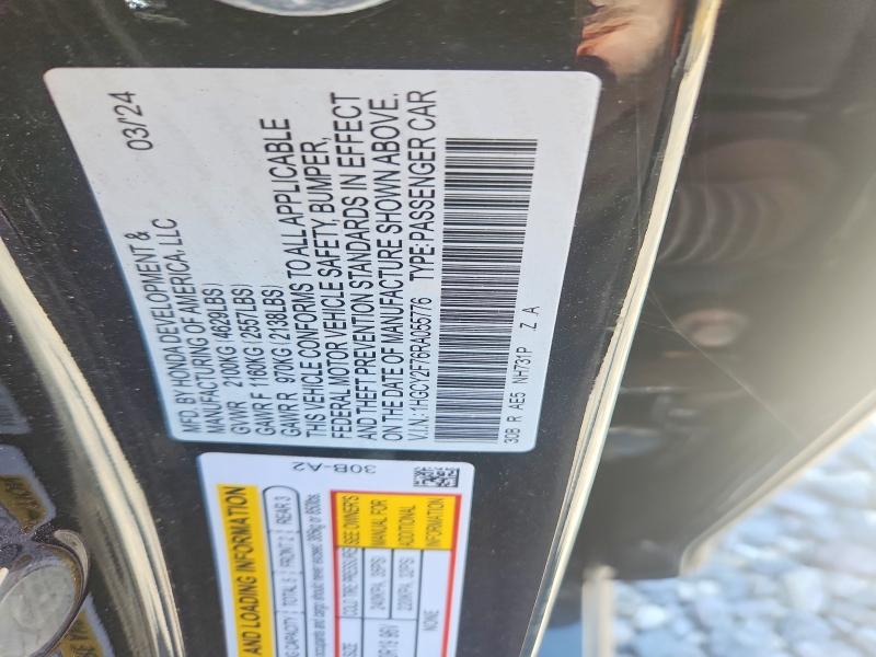 53021146 :رقم المزاد ، 1HGCY2F76RA055776 vin ، 2024 Honda Accord مزاد بيع