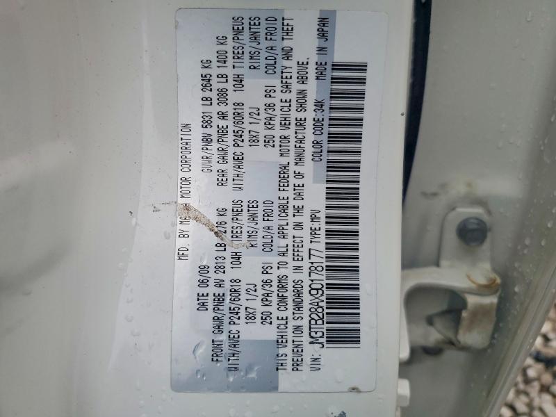 54264396 :رقم المزاد ، JM3TB28AX90178177 vin ، 2009 Mazda Cx-9 مزاد بيع