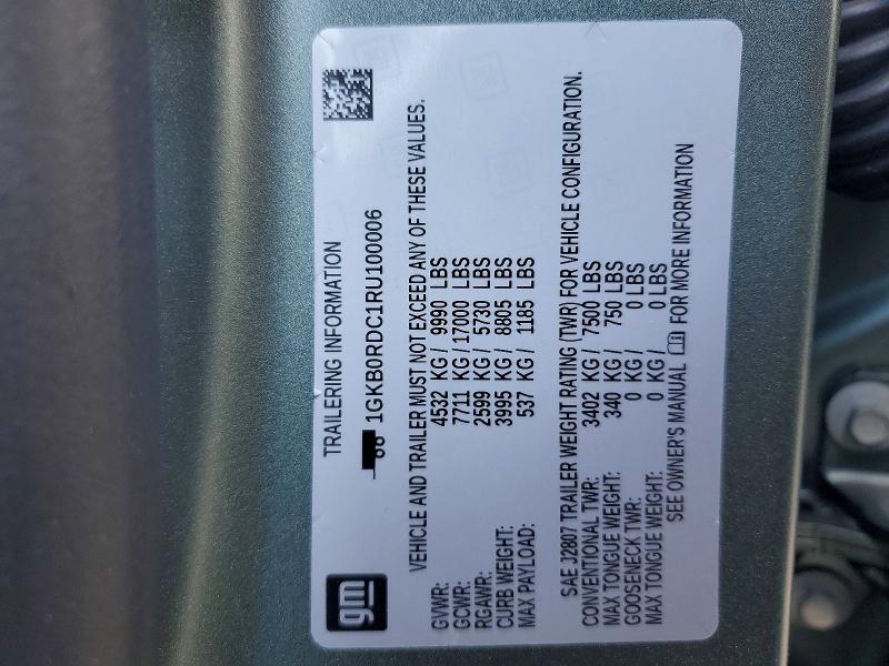 51603416 :رقم المزاد ، 1GKB0RDC1RU100006 vin ، 2024 Gmc Hummer Suv مزاد بيع