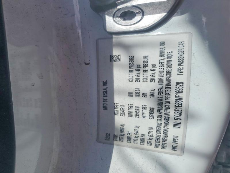 Aukcja sprzedaży 2022 Tesla Model 3, vin: 5YJ3E1EB8NF169528, numer aukcji: 54556656