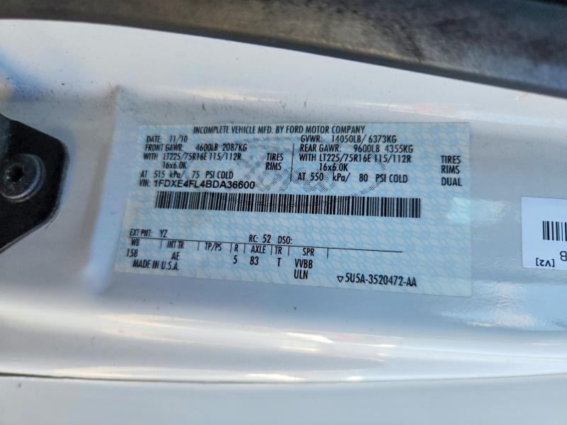 52956036 :رقم المزاد ، 1FDXE4FL4BDA36600 vin ، 2011 Ford E450 مزاد بيع