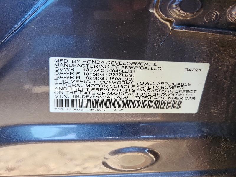 Продажа на аукционе авто 2021 Acura Ilx, vin: 19UDE2F8XMA007650, номер лота: 53060616