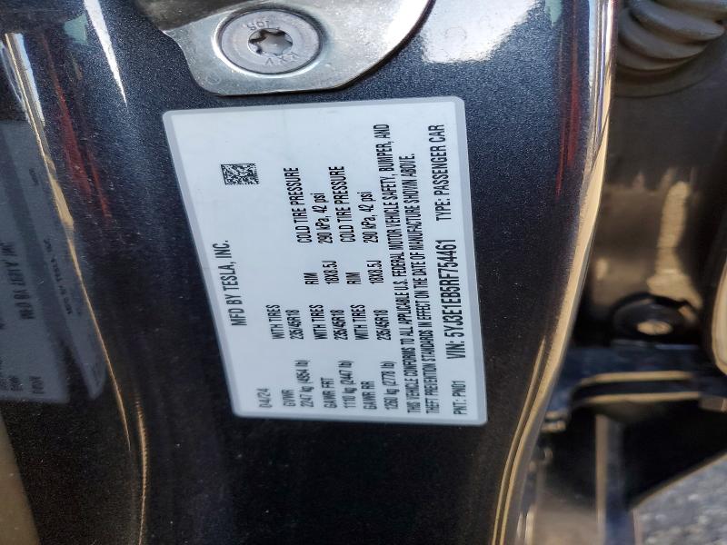 2024 Tesla Model 3 მანქანა იყიდება აუქციონზე, vin: 5YJ3E1EB5RF754461, აუქციონის ნომერი: 53111076