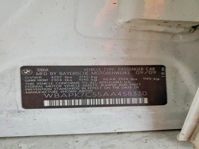 Продаж на аукціоні авто 2010 Bmw 328, vin: WBAPK7C55AA458330, номер лоту: 54847076