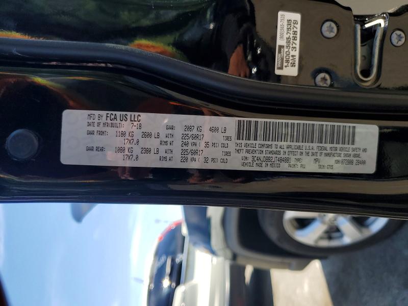 Продажа на аукционе авто 2018 Jeep Compass, vin: 3C4NJDBB2JT484881, номер лота: 52021716