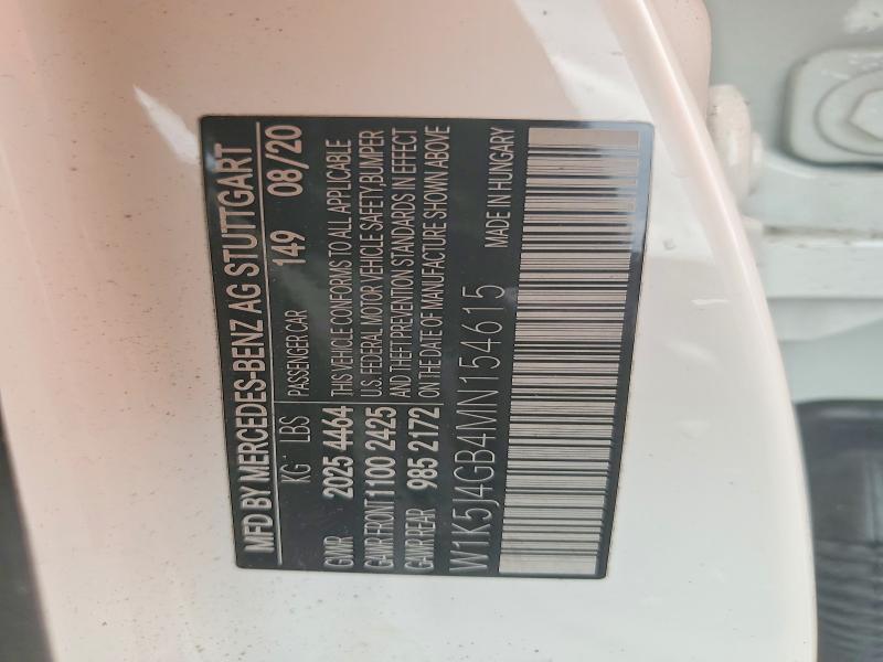 52209476 :رقم المزاد ، W1K5J4GB4MN154615 vin ، 2021 Mercedes-benz Cla مزاد بيع