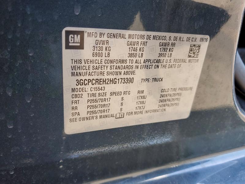 Aukcja sprzedaży 2017 Chevrolet Silverado, vin: 3GCPCREH2HG173390, numer aukcji: 52378176